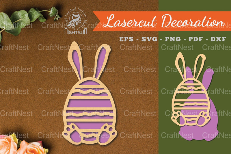Bunny Egg Laser Cut Decoration Clipart Bundle - CraftNest - Digital Crafting and Art