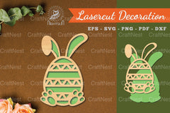 Bunny Egg Laser Cut Decoration Clipart Bundle - CraftNest - Digital Crafting and Art