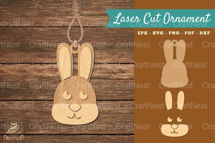 Bunny Laser Cut Ornament Clipart Bundle - CraftNest - Digital Crafting and Art