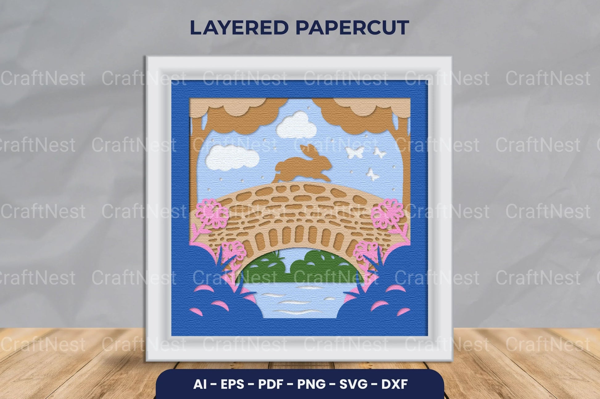 Bunny Layered Papercut SVG Bundle - CraftNest - Digital Crafting and Art