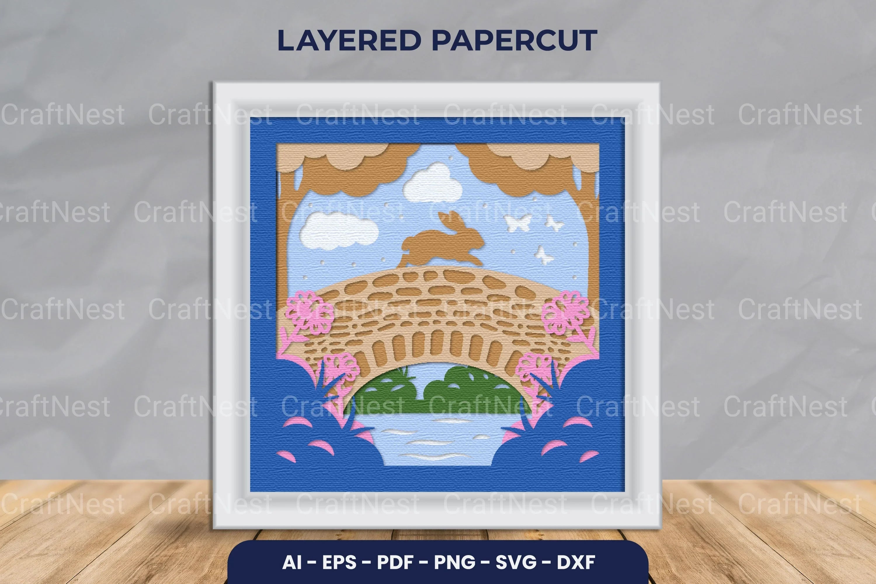Bunny Layered Papercut SVG Bundle - CraftNest - Digital Crafting and Art