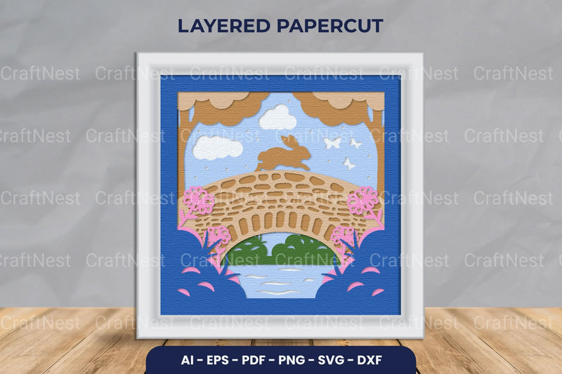 Bunny Layered Papercut SVG Bundle - CraftNest - Digital Crafting and Art
