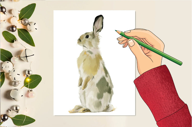 Bunny and Blooms Clipart Bundle - CraftNest - Digital Crafting and Art