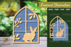 Bunny in the Window Laser Cut Decoration Clipart Bundle