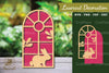 Bunny in the Window Laser Cut Decoration Clipart Bundle