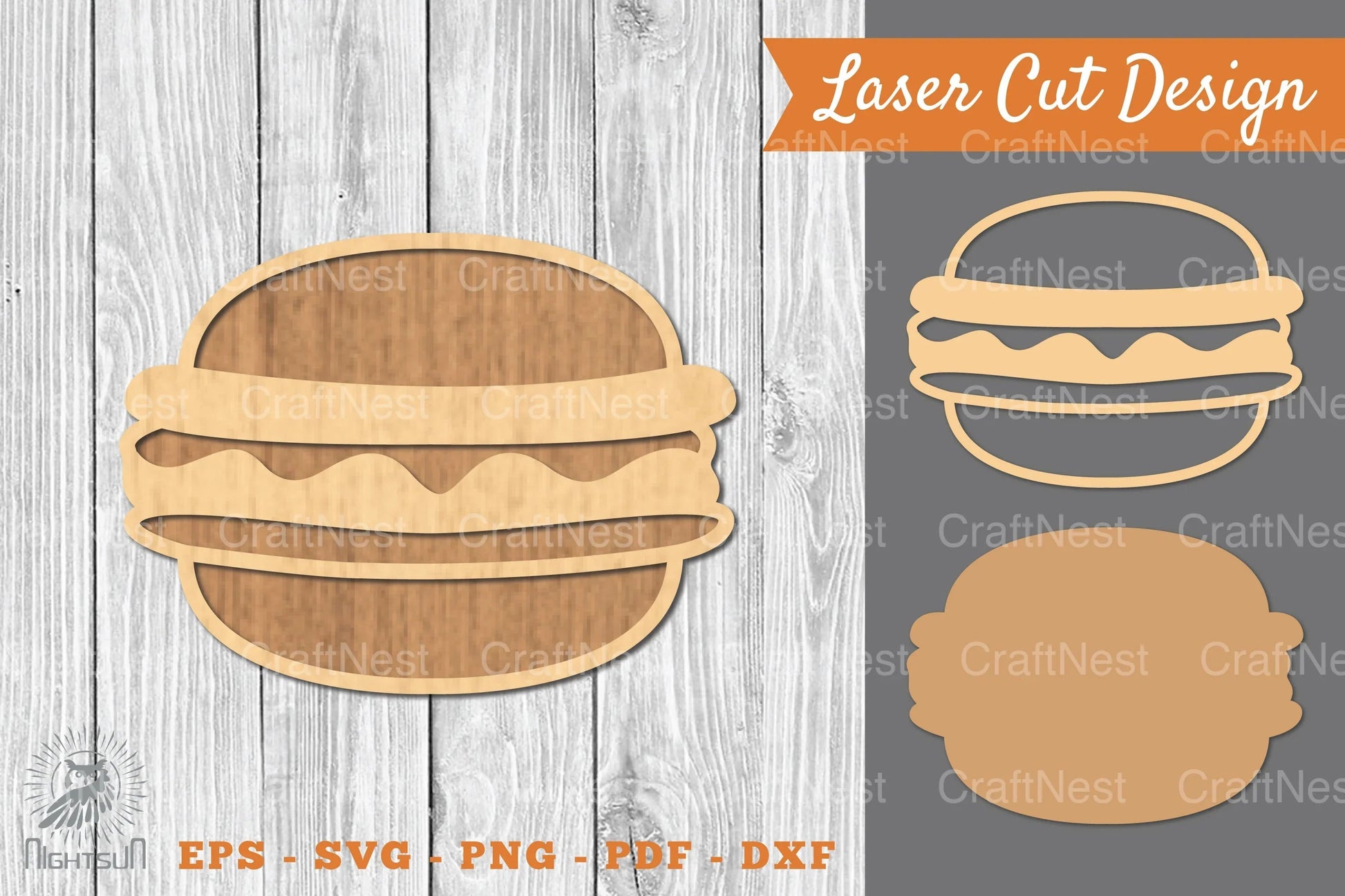 Burger Laser Cut Decoration Clipart Bundle - CraftNest - Digital Crafting and Art