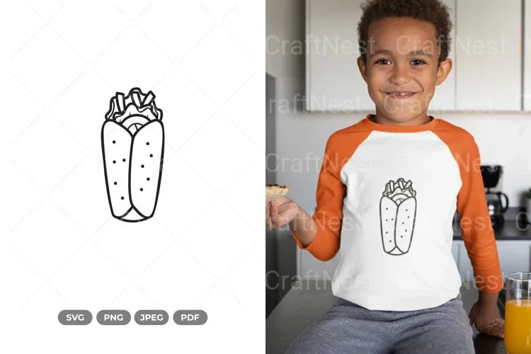 Burrito Fast Food Clipart Bundle - CraftNest - Digital Crafting and Art