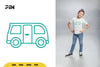 Bus Doodle Clipart Bundle