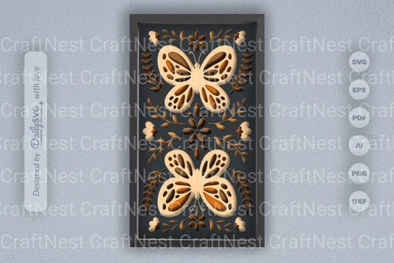 Butterflies Folk Art Papercut SVG Bundle - CraftNest - Digital Crafting and Art