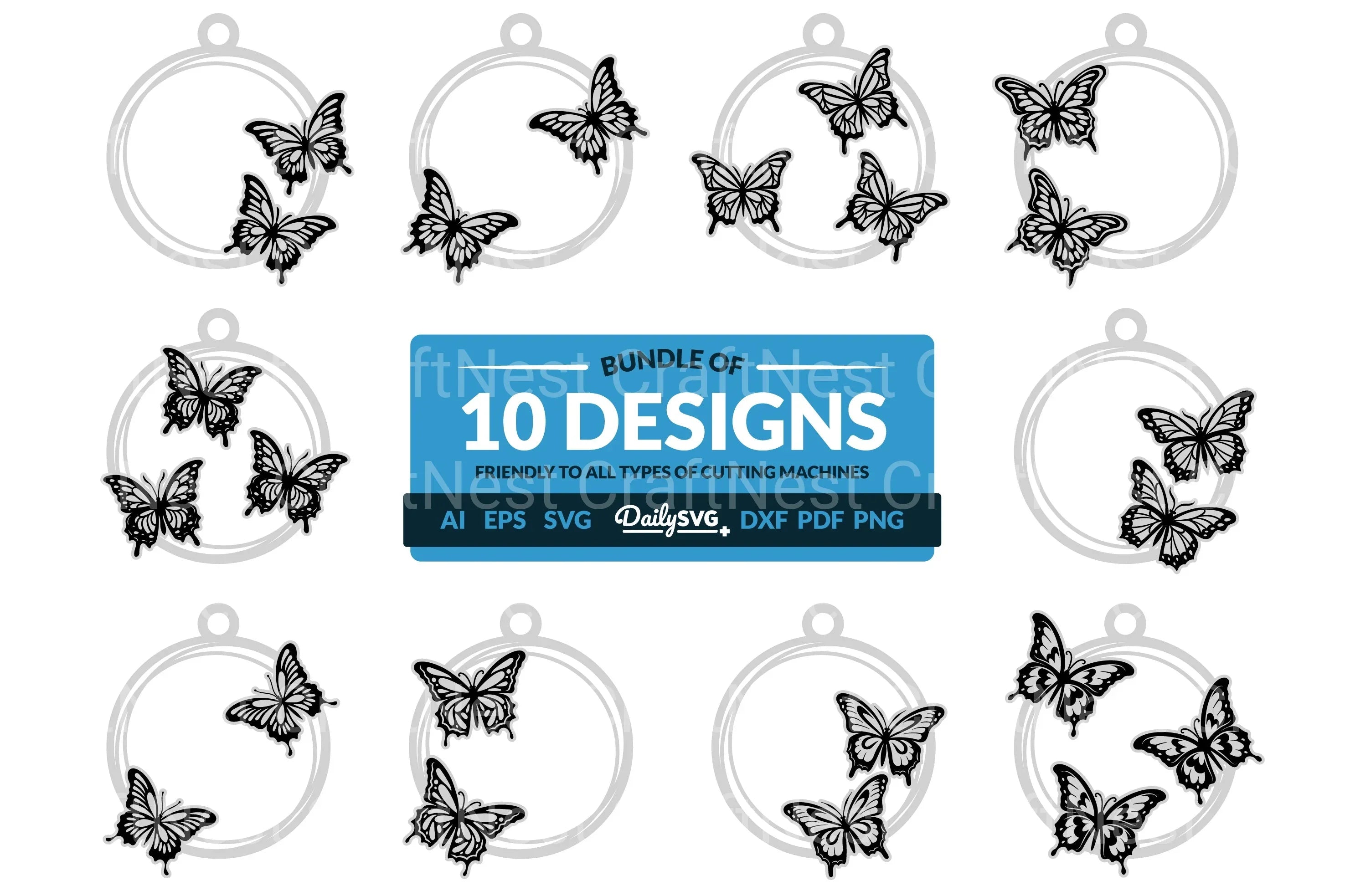 Daily Butterfly Clipart SVG Bundle