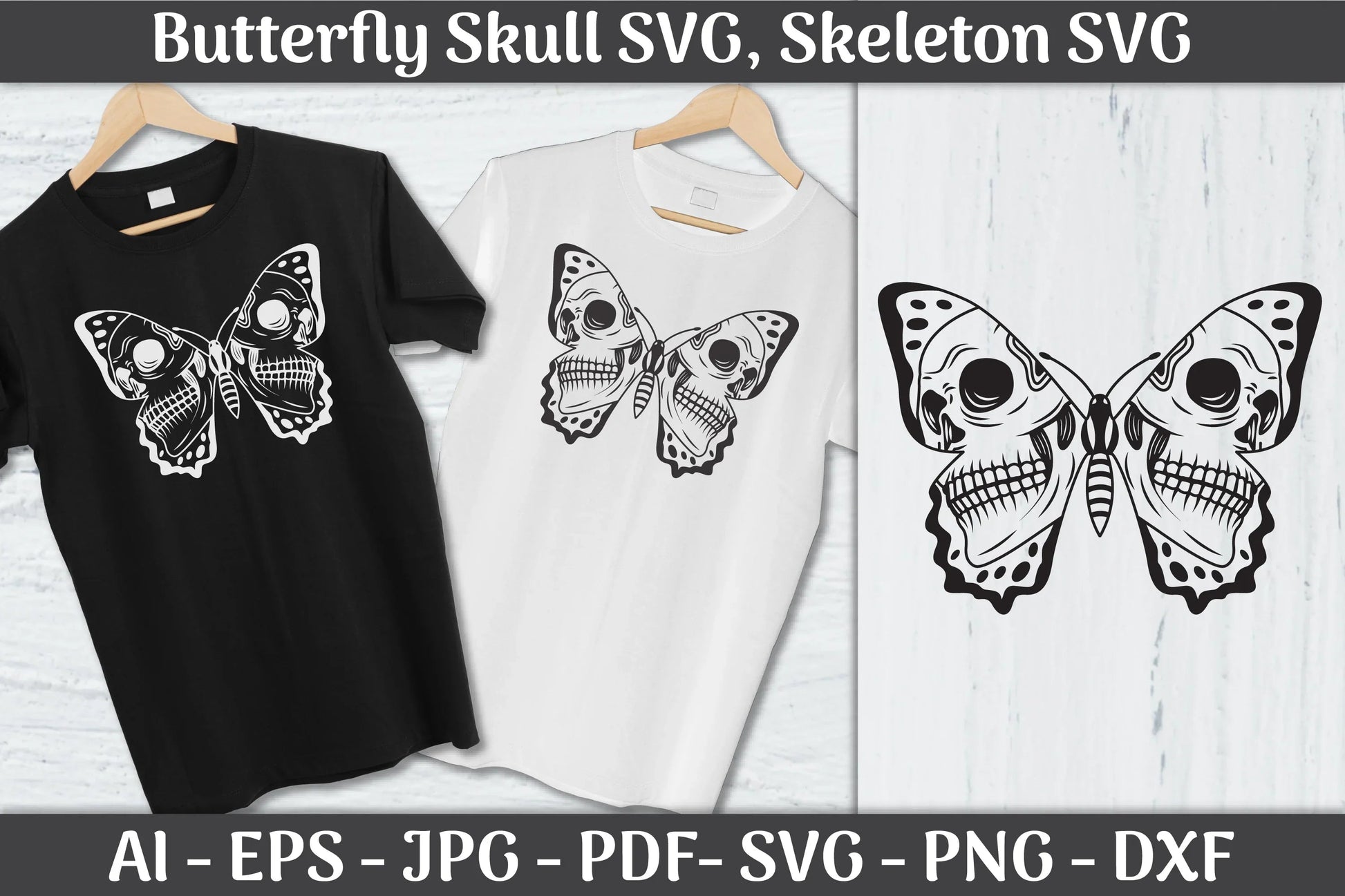 Butterfly Skull SVG Bundle - CraftNest - Digital Crafting and Art