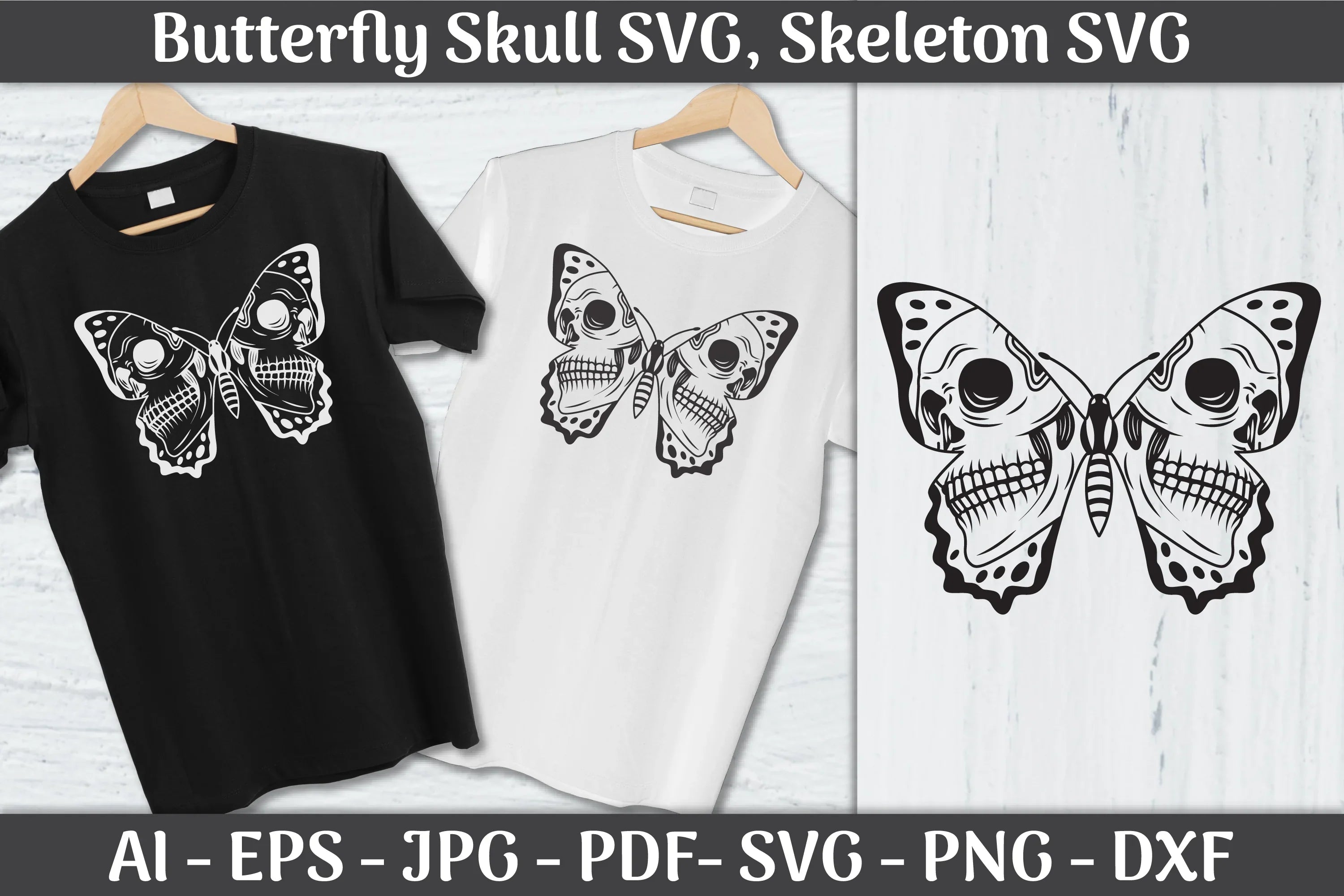 Butterfly Skull SVG Bundle - CraftNest - Digital Crafting and Art