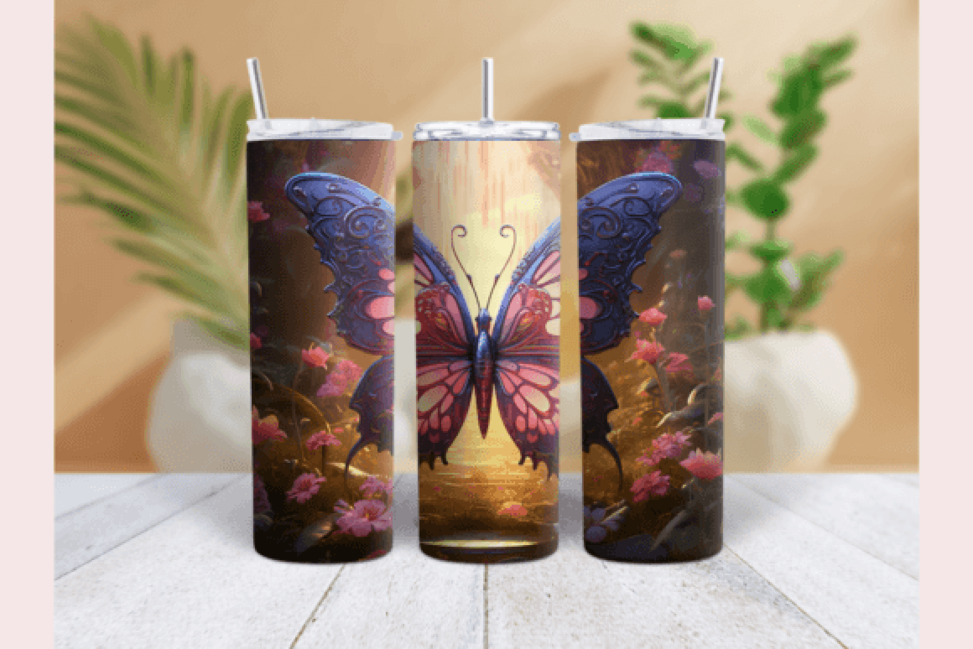 Butterfly Tumbler Wrap Bundle - CraftNest - Digital Crafting and Art