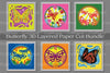 Butterfly 3D Layered Paper Cut Clipart Bundle