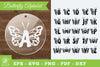Butterfly Alphabet Silhouette Clipart Bundle