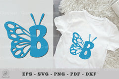 Butterfly Alphabet Letter B Clipart Bundle - CraftNest - Digital Crafting and Art