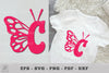 Butterfly Alphabet Letter C Clipart Bundle