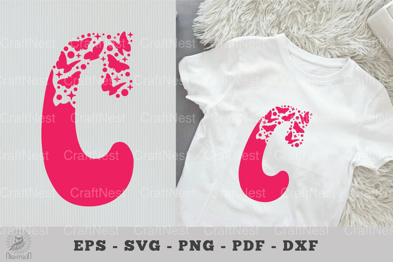 Butterfly Alphabet Letter C Clipart Bundle - CraftNest - Digital Crafting and Art