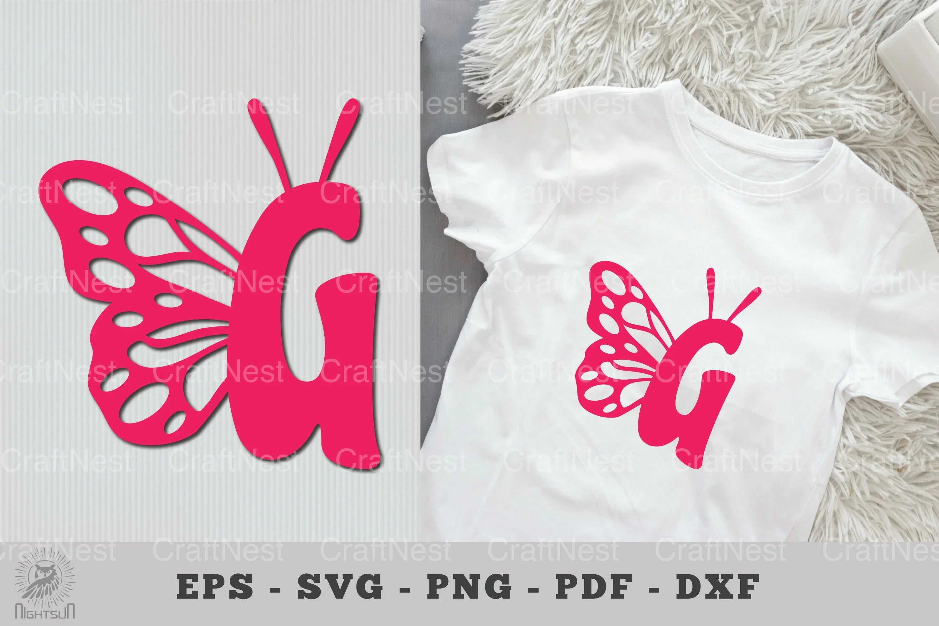 Butterfly Alphabet Letter G Clipart Bundle - CraftNest - Digital Crafting and Art