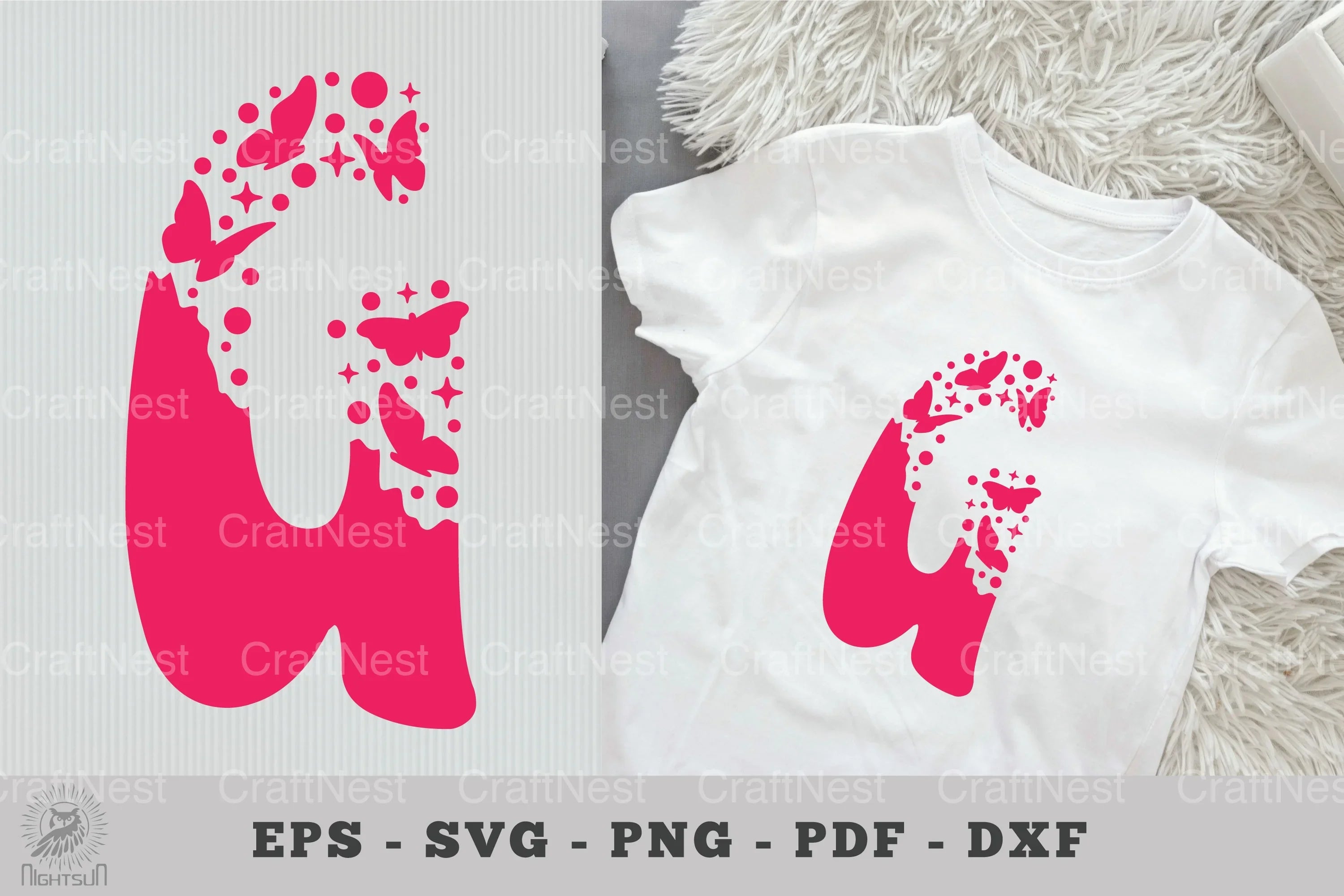 Butterfly Alphabet Letter G Clipart Bundle - CraftNest - Digital Crafting and Art