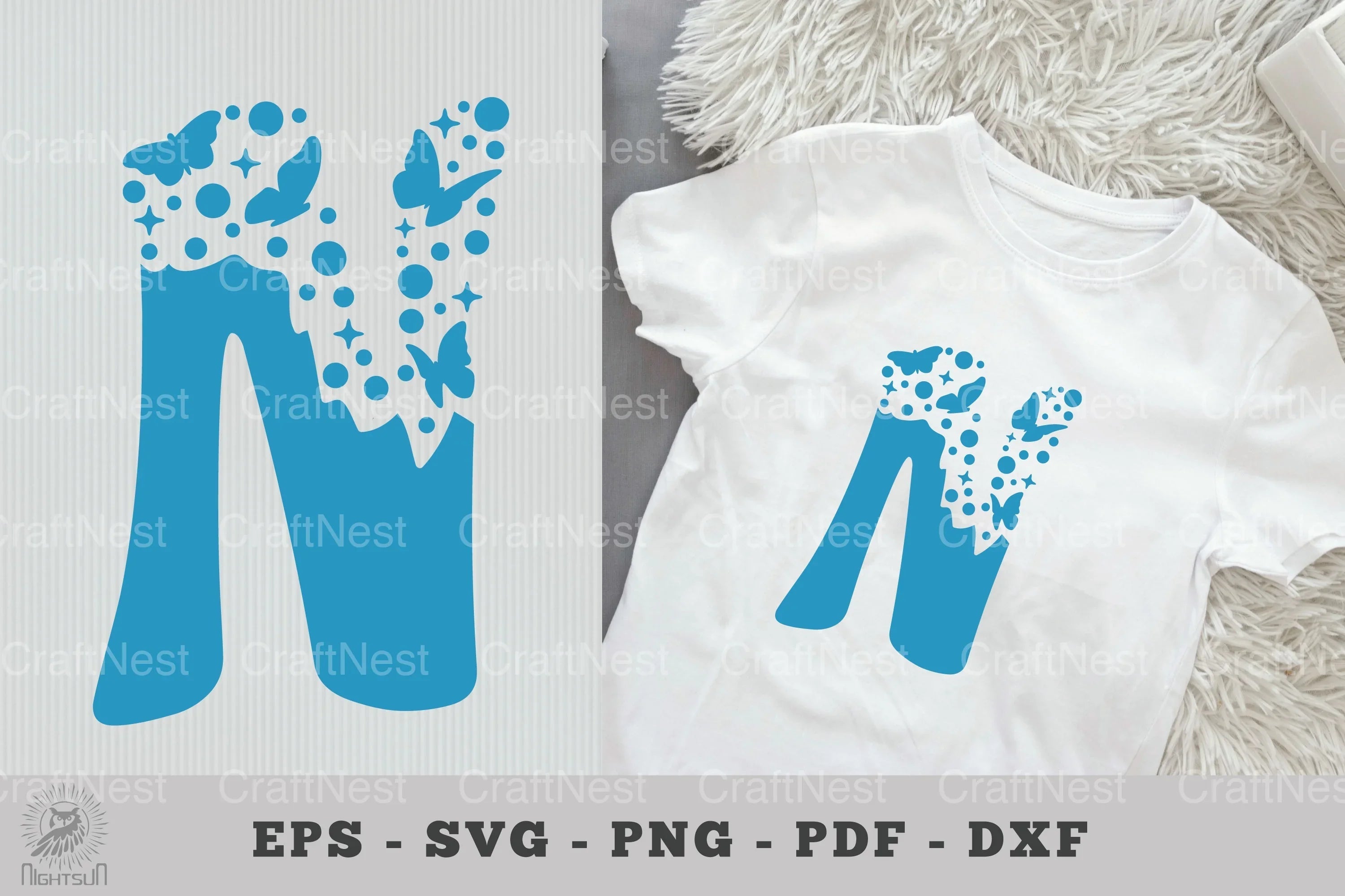 Butterfly Alphabet Letter N Clipart Bundle - CraftNest - Digital Crafting and Art