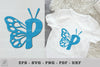 Butterfly Alphabet Letter P Clipart Bundle