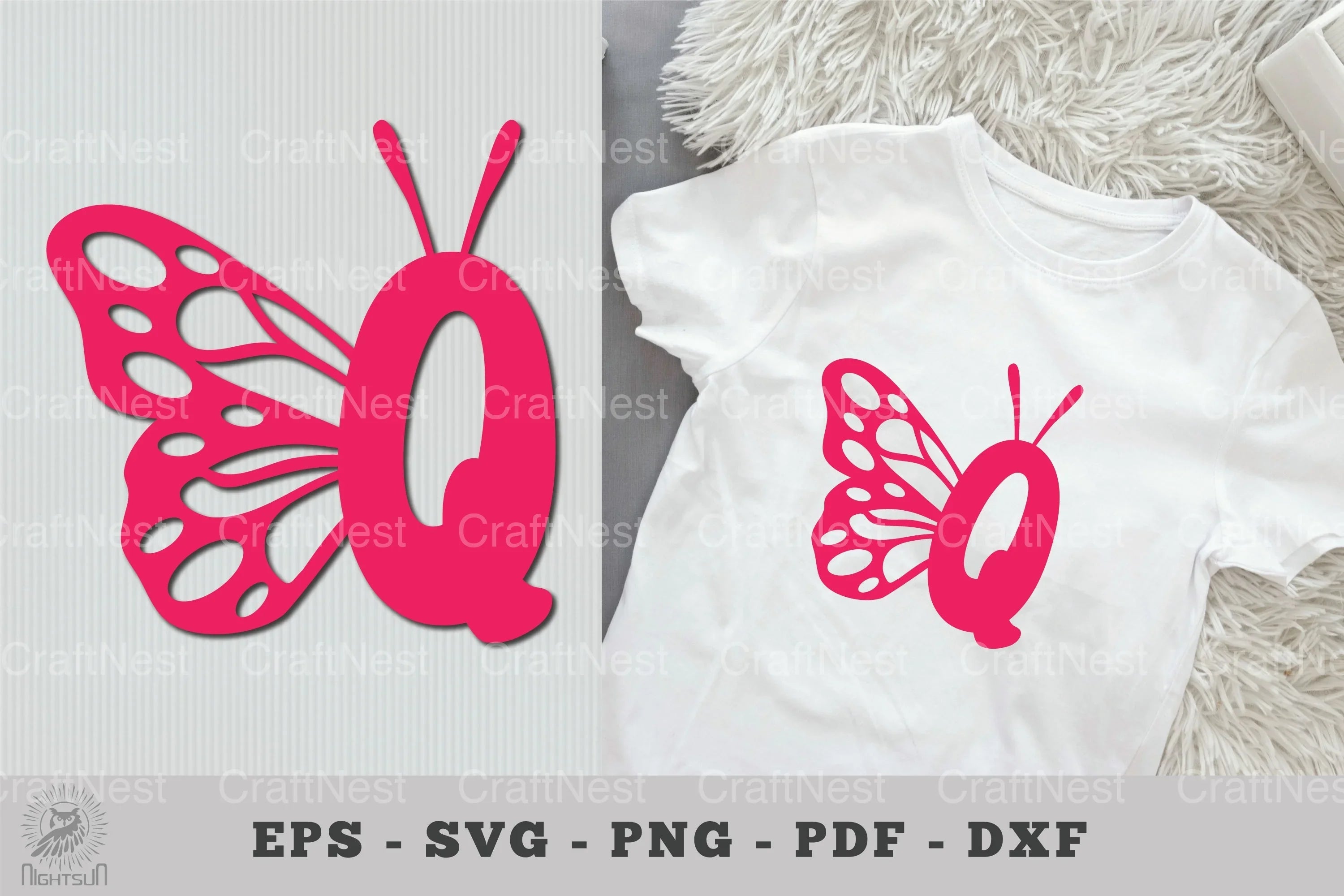Butterfly Alphabet Letter Q Clipart Bundle - CraftNest - Digital Crafting and Art