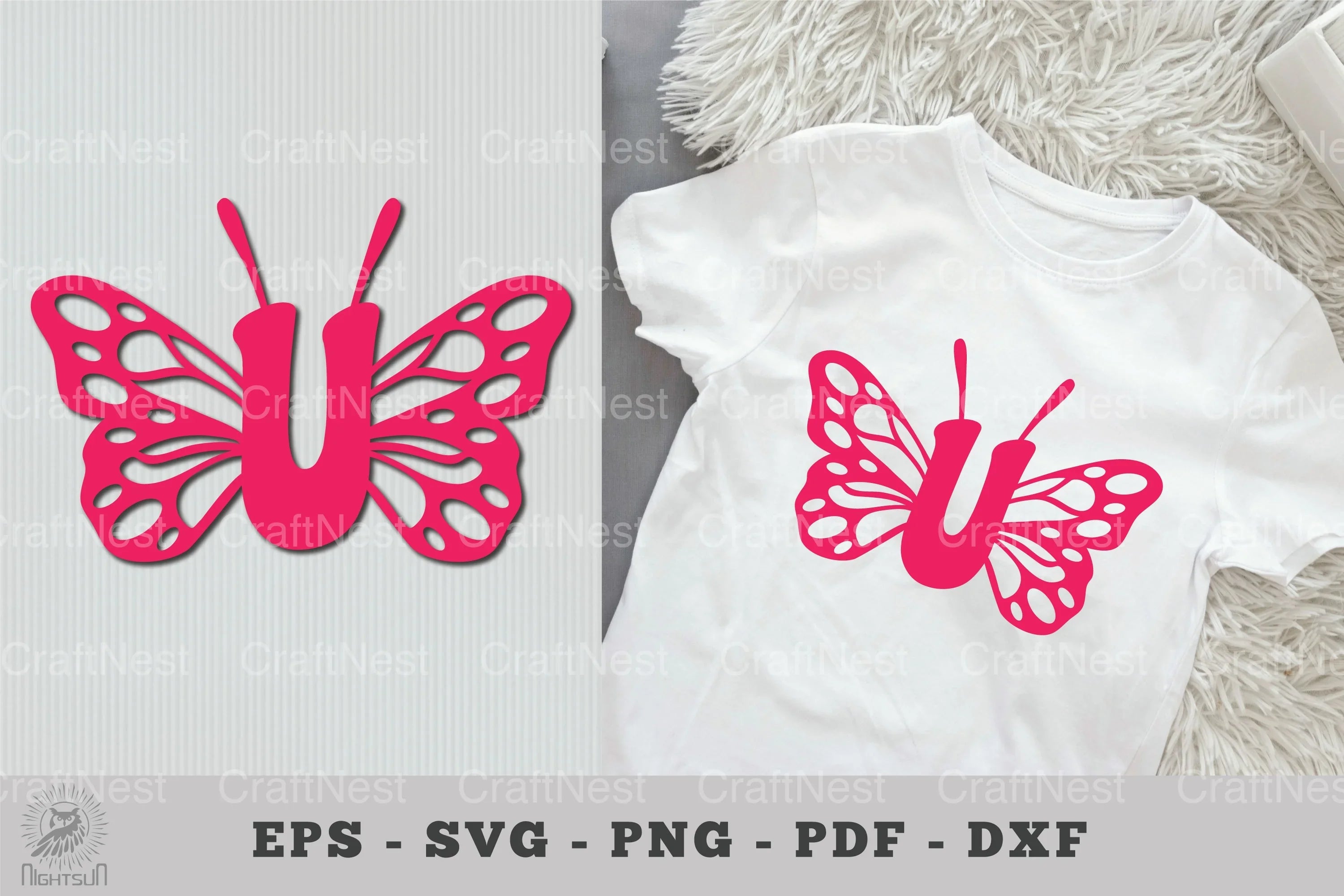 Butterfly Alphabet Letter U Clipart Bundle - CraftNest - Digital Crafting and Art