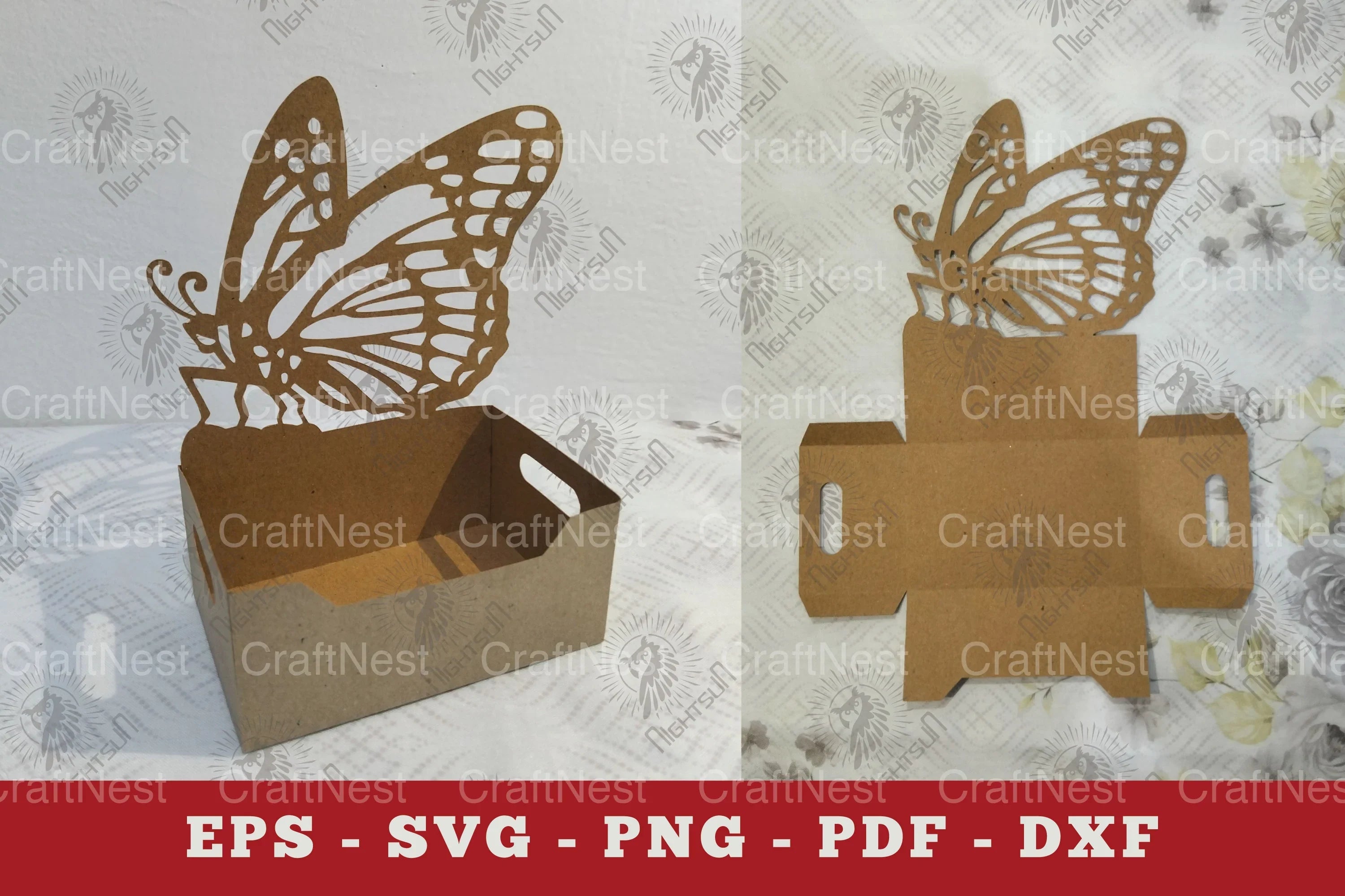Butterfly Box Display Papercut SVG Bundle - CraftNest - Digital Crafting and Art