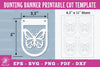 Butterfly Bunting Banner Printable Template Bundle