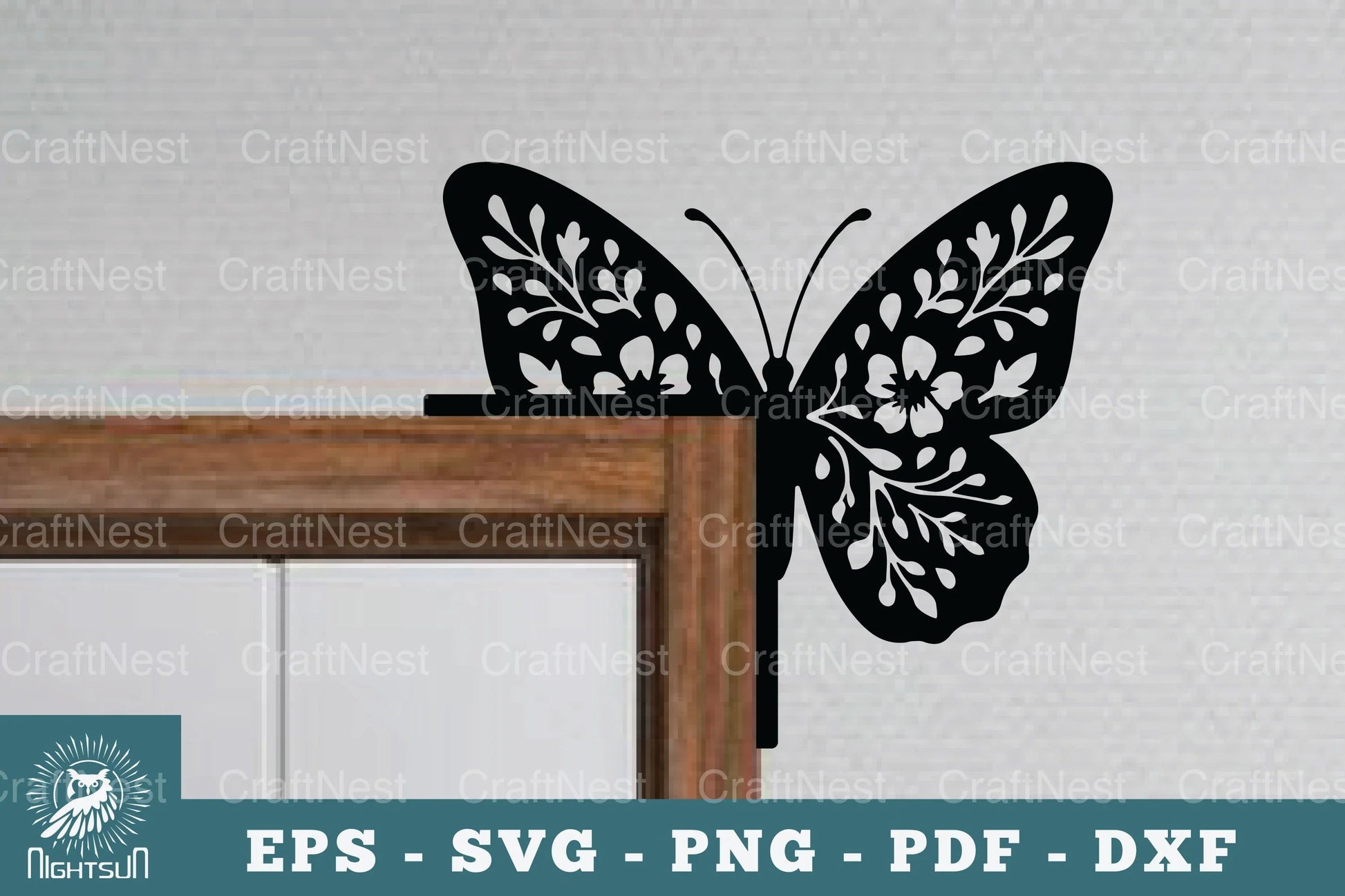 Butterfly Door Corner Lasercut SVG Bundle - CraftNest - Digital Crafting and Art