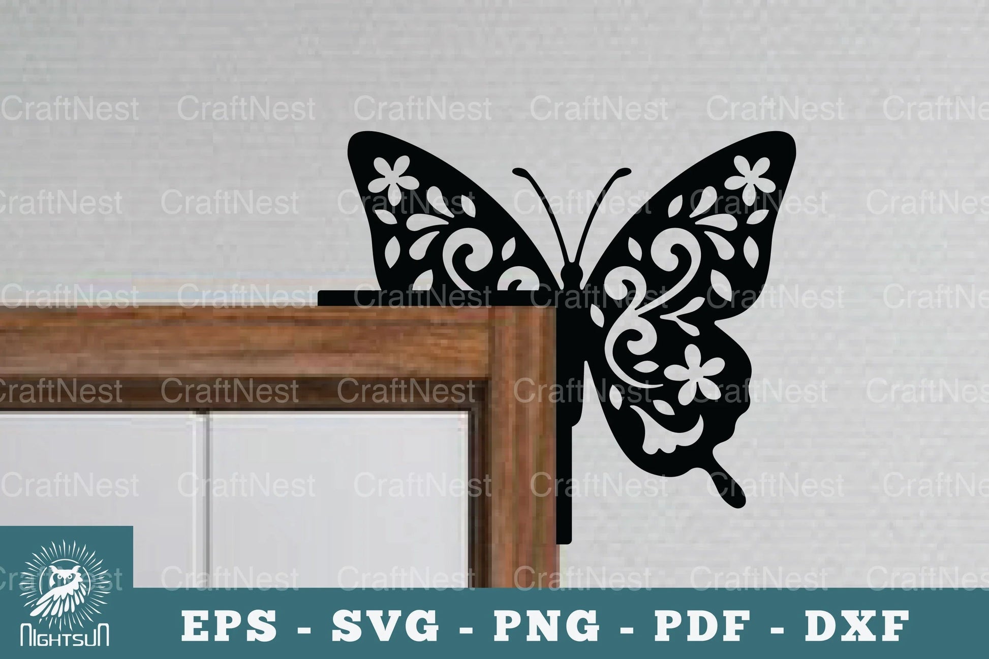 Butterfly Door Corner Lasercut SVG Bundle - CraftNest - Digital Crafting and Art