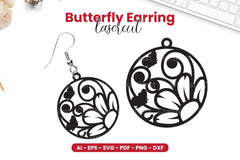 Butterfly Earring Laser Cut SVG Bundle Clipart - CraftNest - Digital Crafting and Art