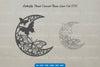 Butterfly Floral Crescent Moon Laser Cut SVG Bundle