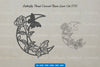 Butterfly Floral Crescent Moon Laser Cut SVG Bundle