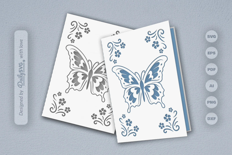 Butterfly Floral SVG Bundle 5 - CraftNest - Digital Crafting and Art