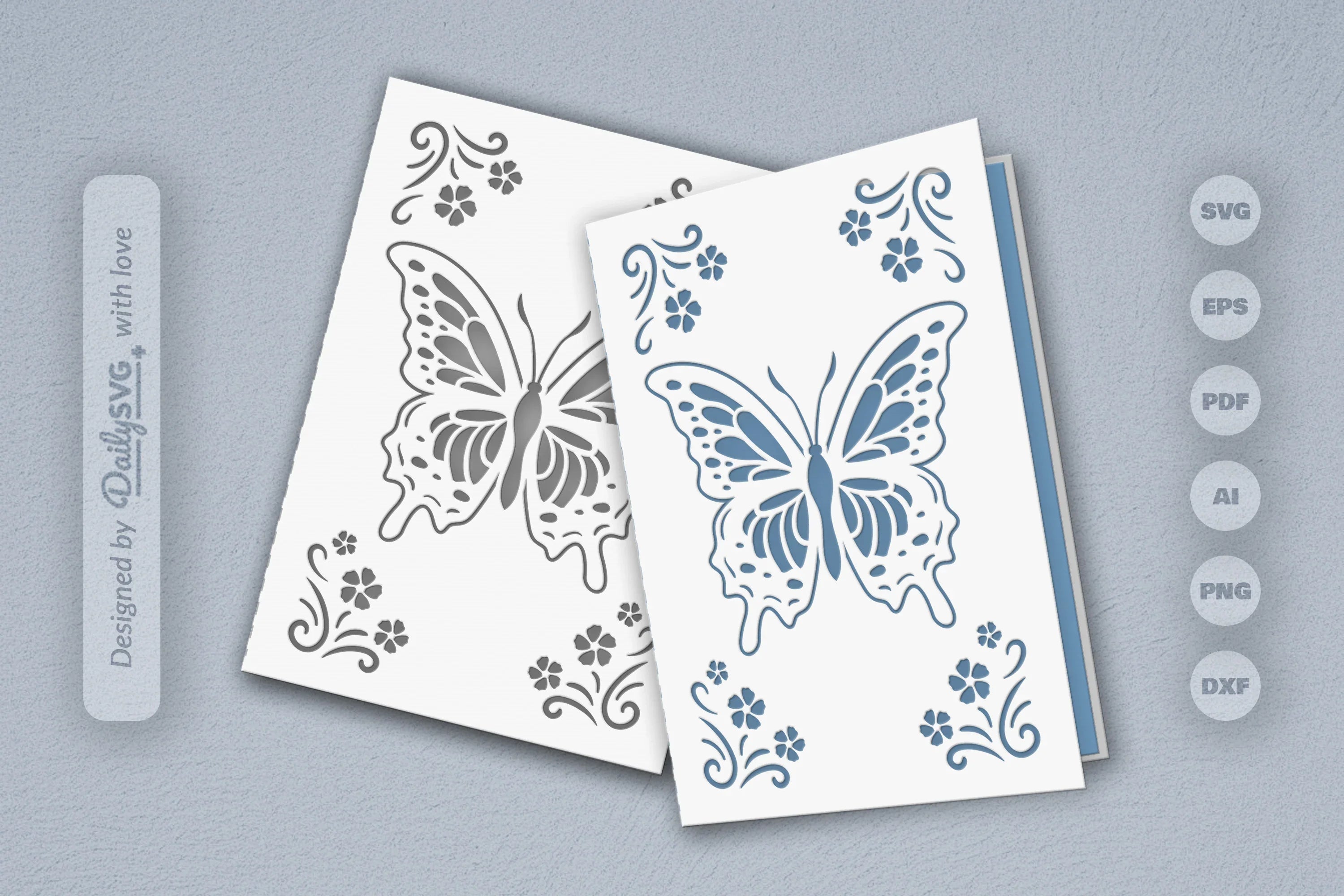 Butterfly Floral SVG Bundle 6 - CraftNest - Digital Crafting and Art