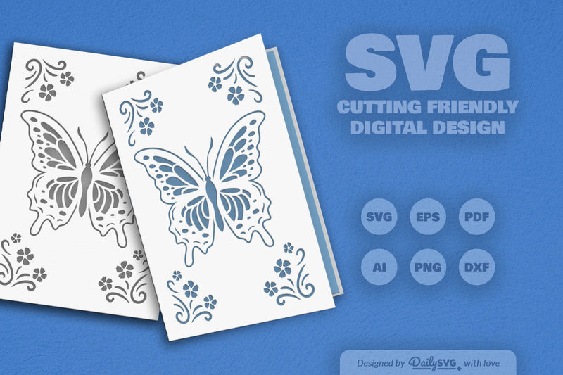 Butterfly Floral SVG Bundle 6 - CraftNest - Digital Crafting and Art