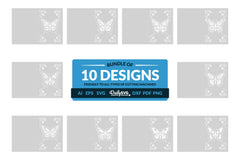 Butterfly Floral Greeting Card Clipart SVG Bundle - CraftNest - Digital Crafting and Art