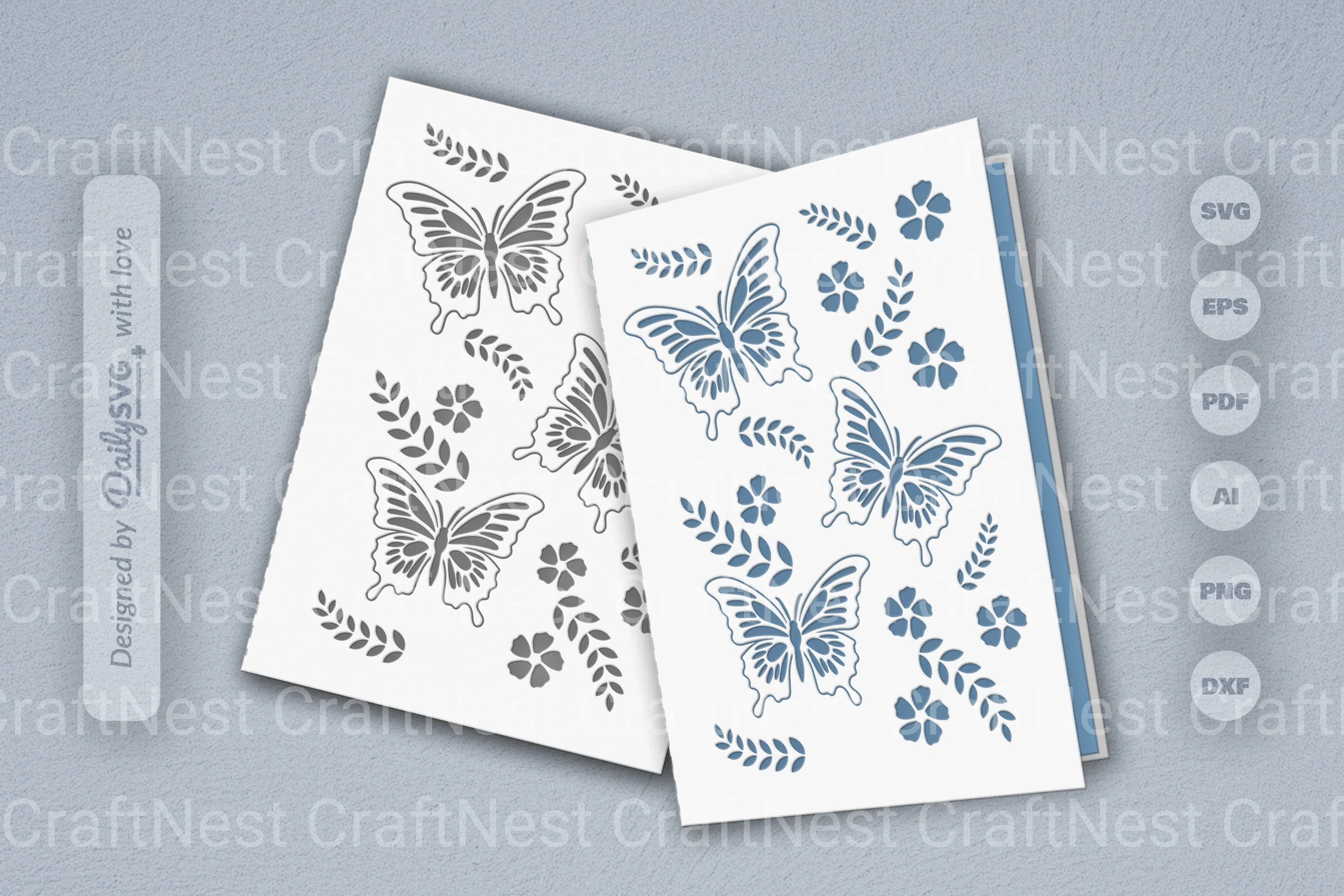 Butterfly Folk Art SVG Bundle