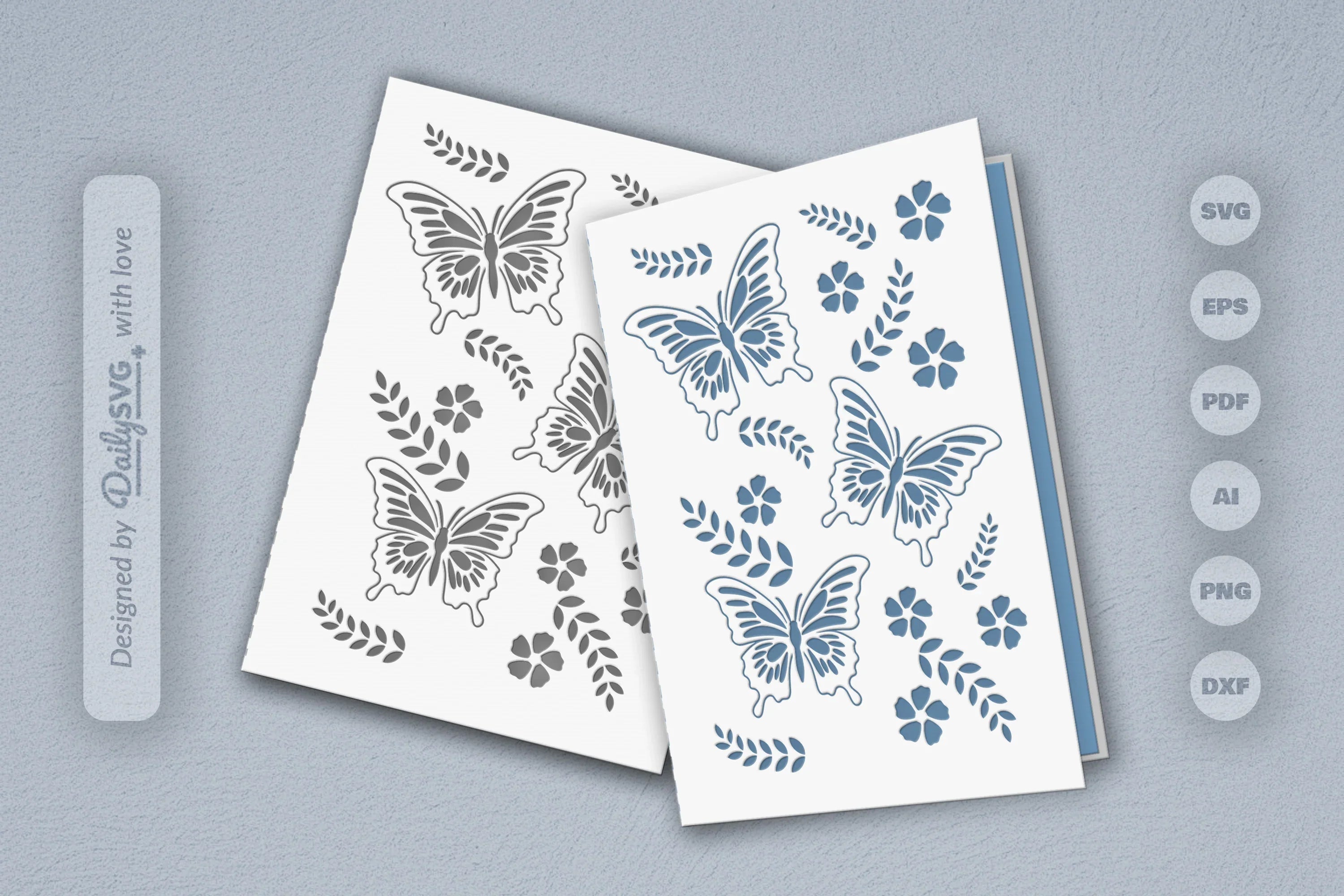 Butterfly Folk Art SVG Bundle 3 - CraftNest - Digital Crafting and Art