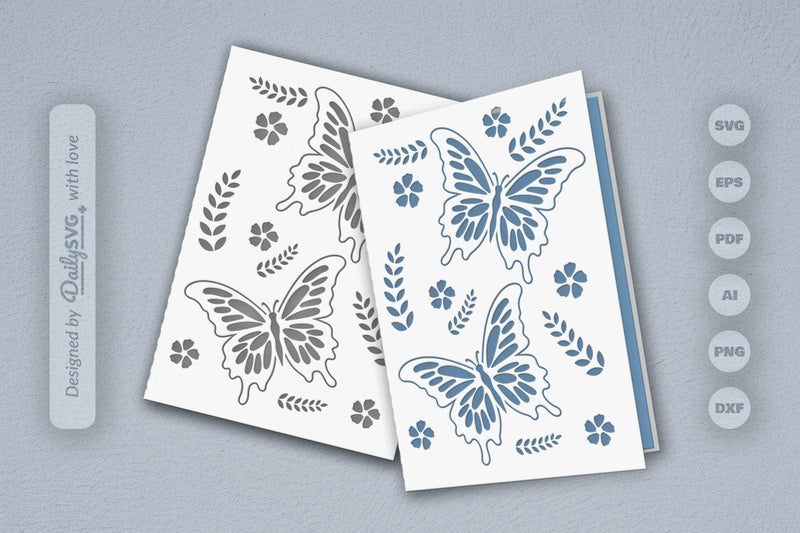 Butterfly Folk Art SVG Bundle 6 - CraftNest - Digital Crafting and Art