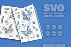 Butterfly Folk Art Greeting Card Clipart SVG Bundle - CraftNest - Digital Crafting and Art