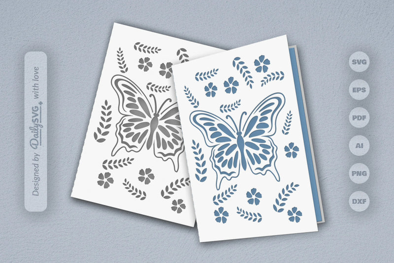 Butterfly Folk Art SVG Bundle  11 - CraftNest - Digital Crafting and Art