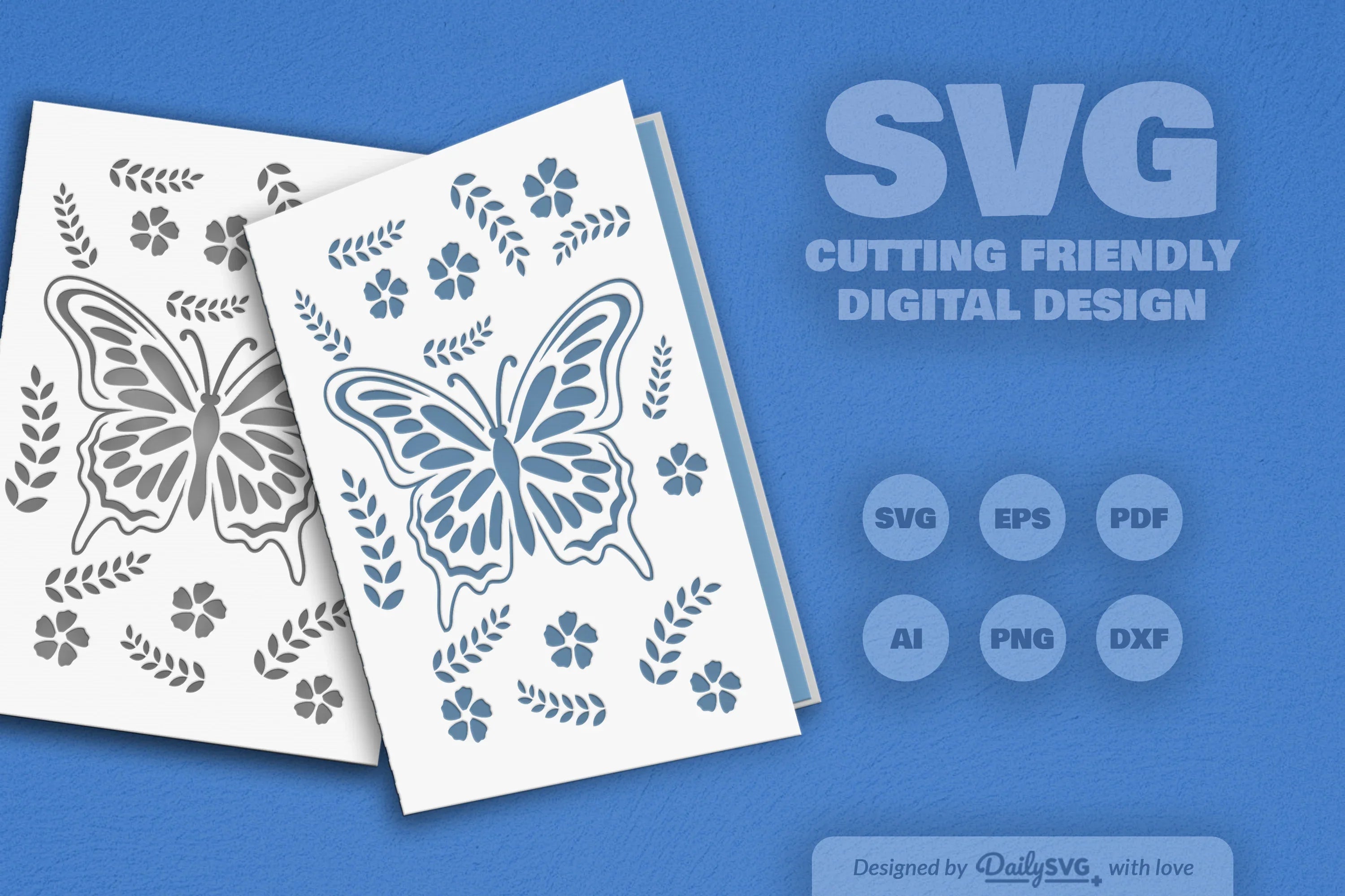 Butterfly Folk Art SVG Bundle  11 - CraftNest - Digital Crafting and Art