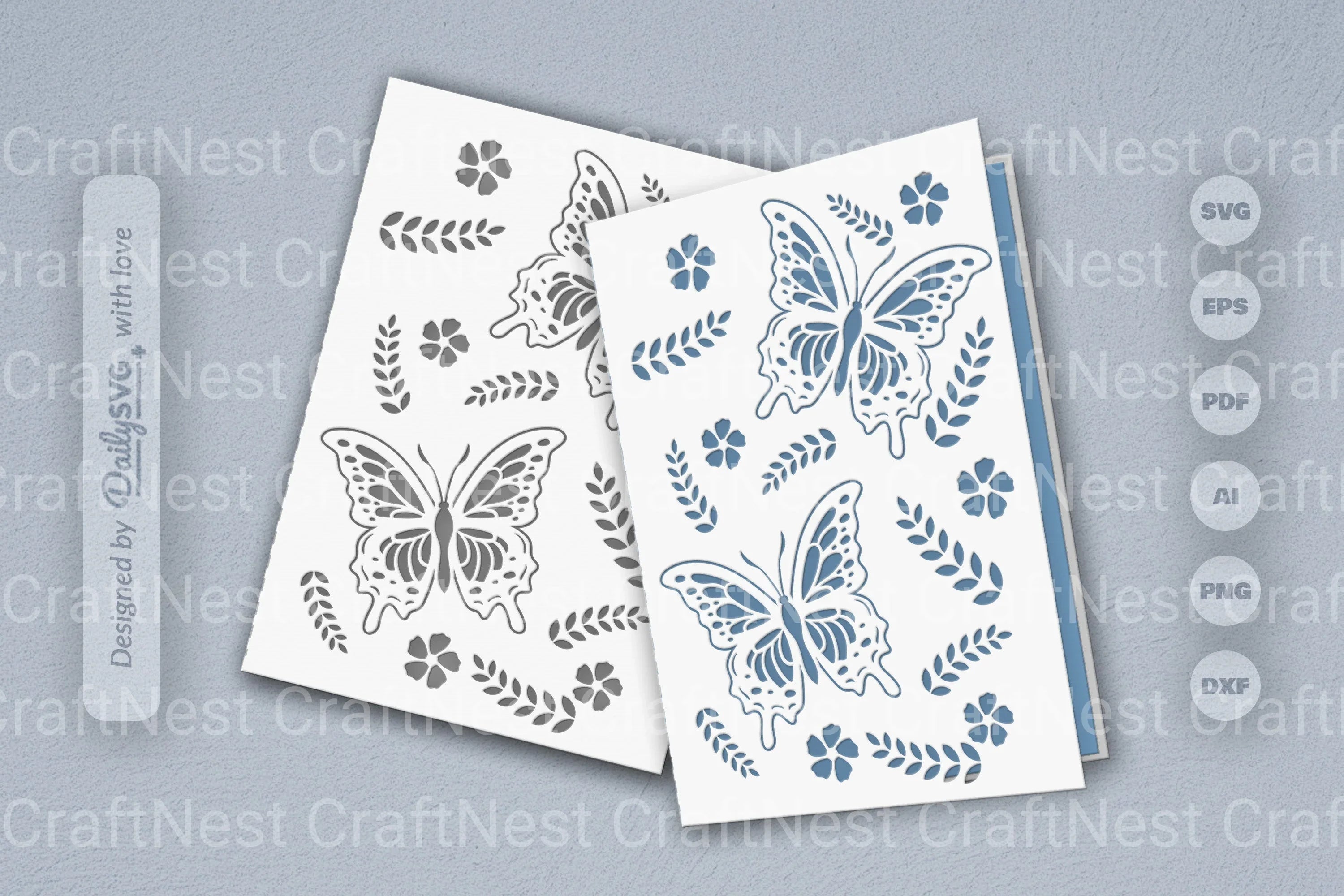 Butterfly Folk Art SVG Bundle