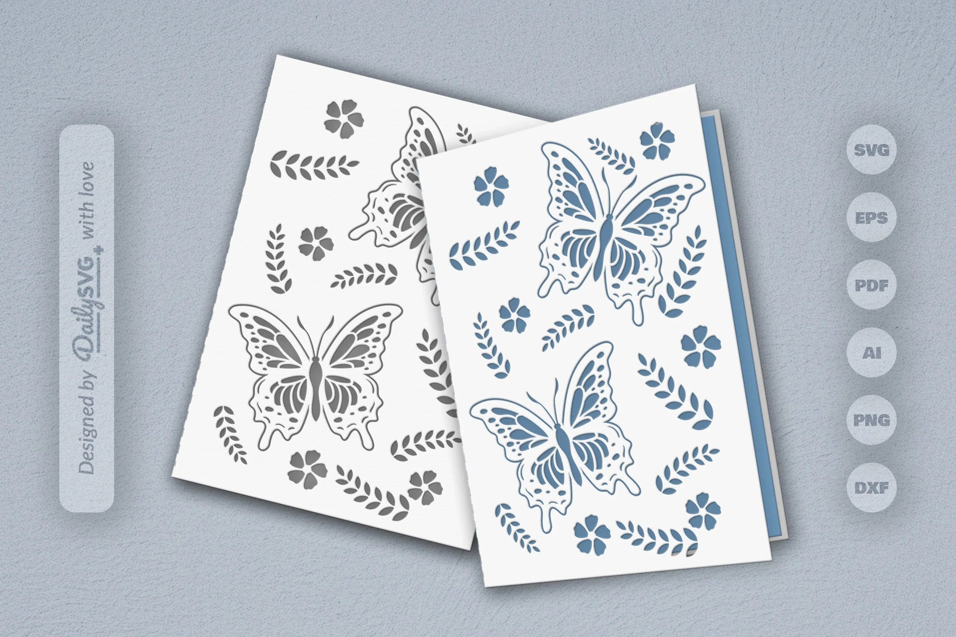 Butterfly Folk Art SVG Bundle 7 - CraftNest - Digital Crafting and Art