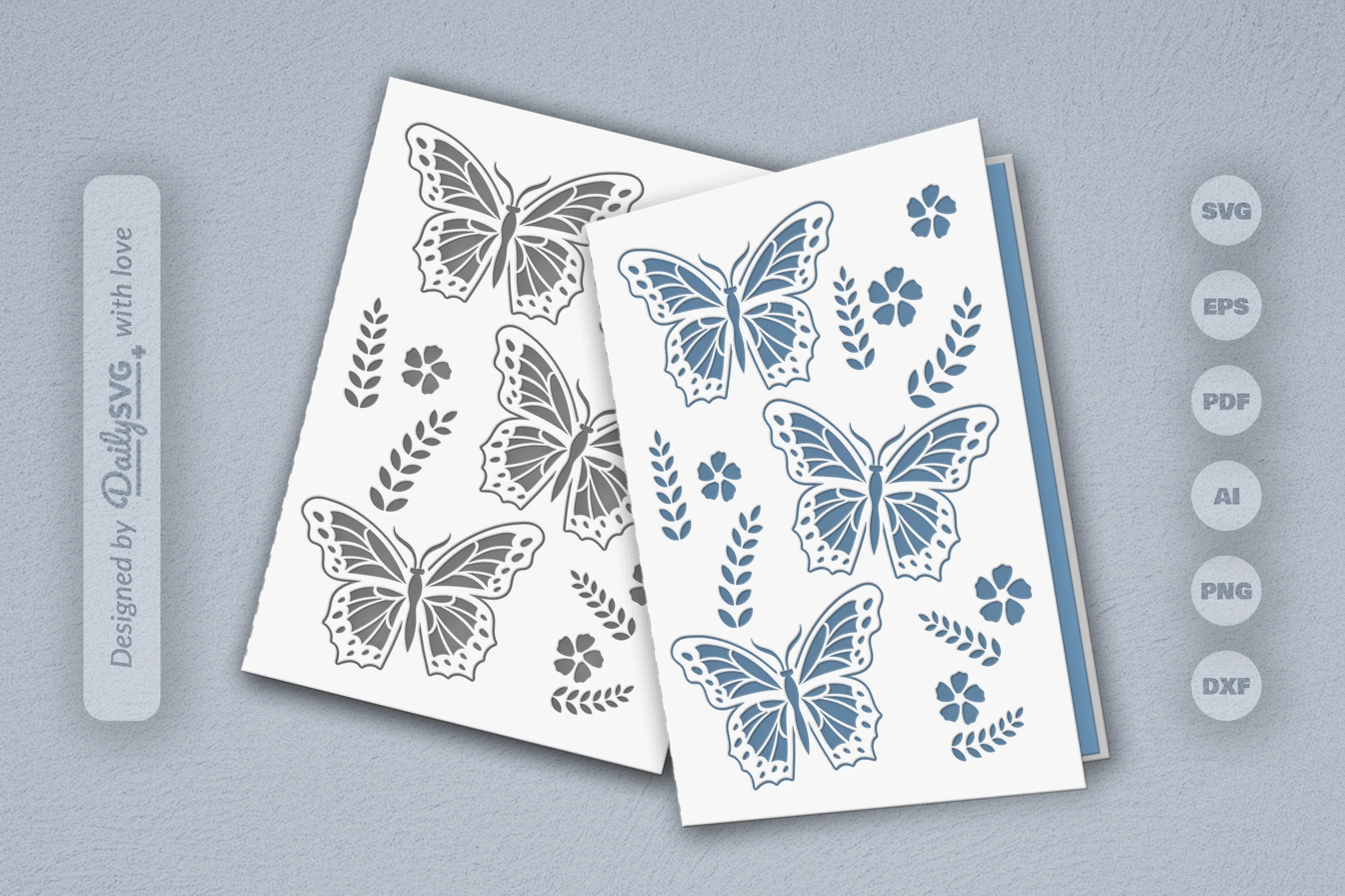 Butterfly Folk Art SVG Bundle 2 - CraftNest - Digital Crafting and Art
