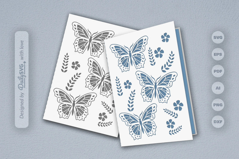 Butterfly Folk Art SVG Bundle 2 - CraftNest - Digital Crafting and Art
