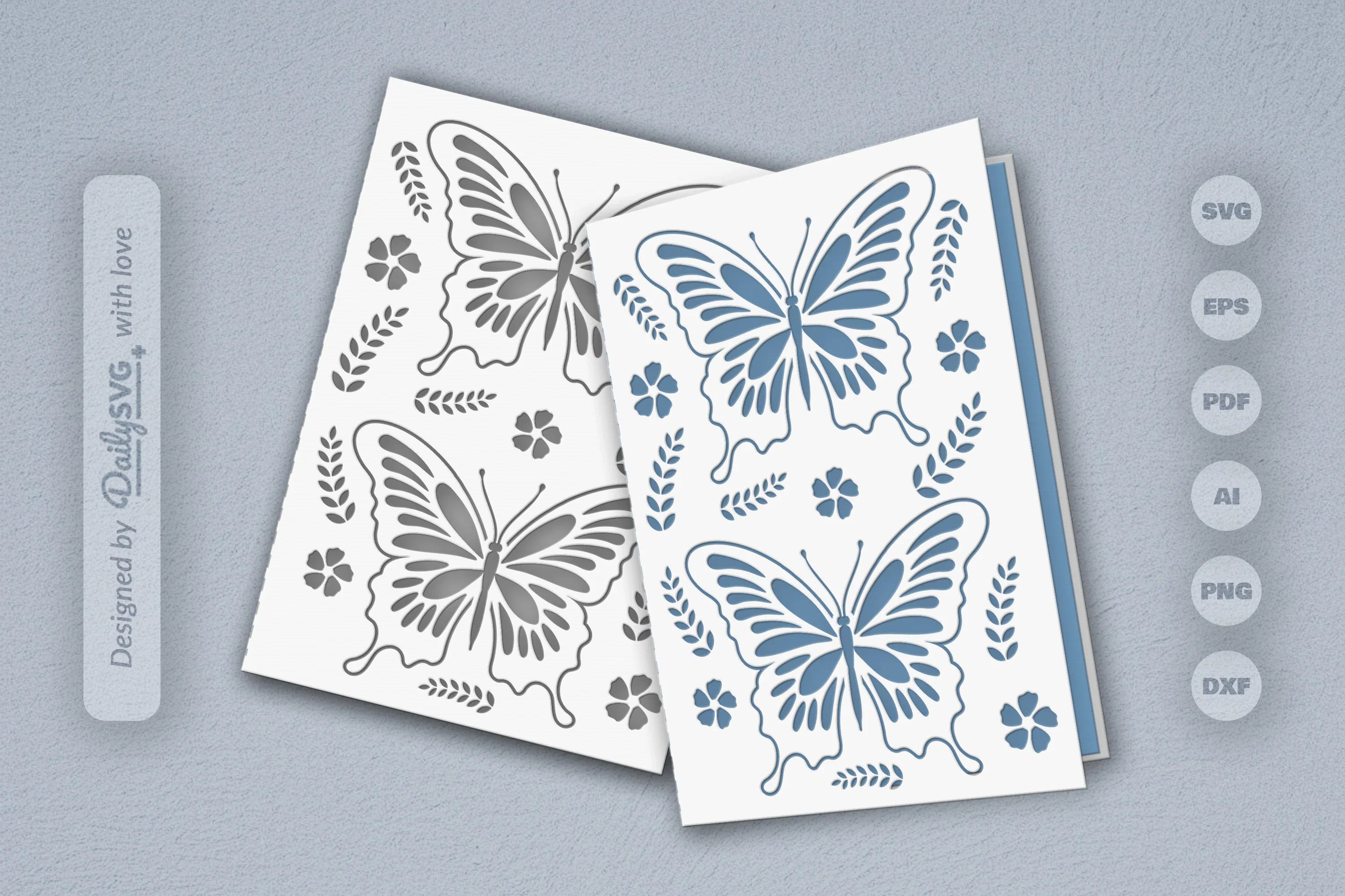 Butterfly Folk Art SVG Bundle 4 - CraftNest - Digital Crafting and Art